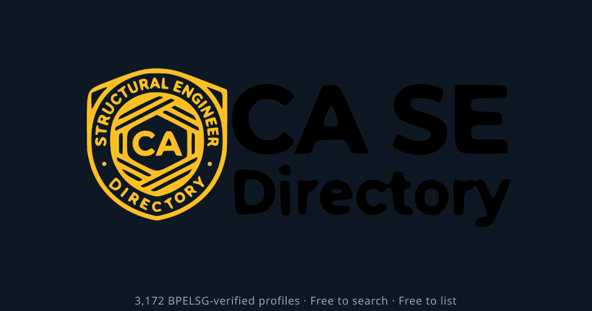 CA SE Directory — Licensed California Structural Engineers